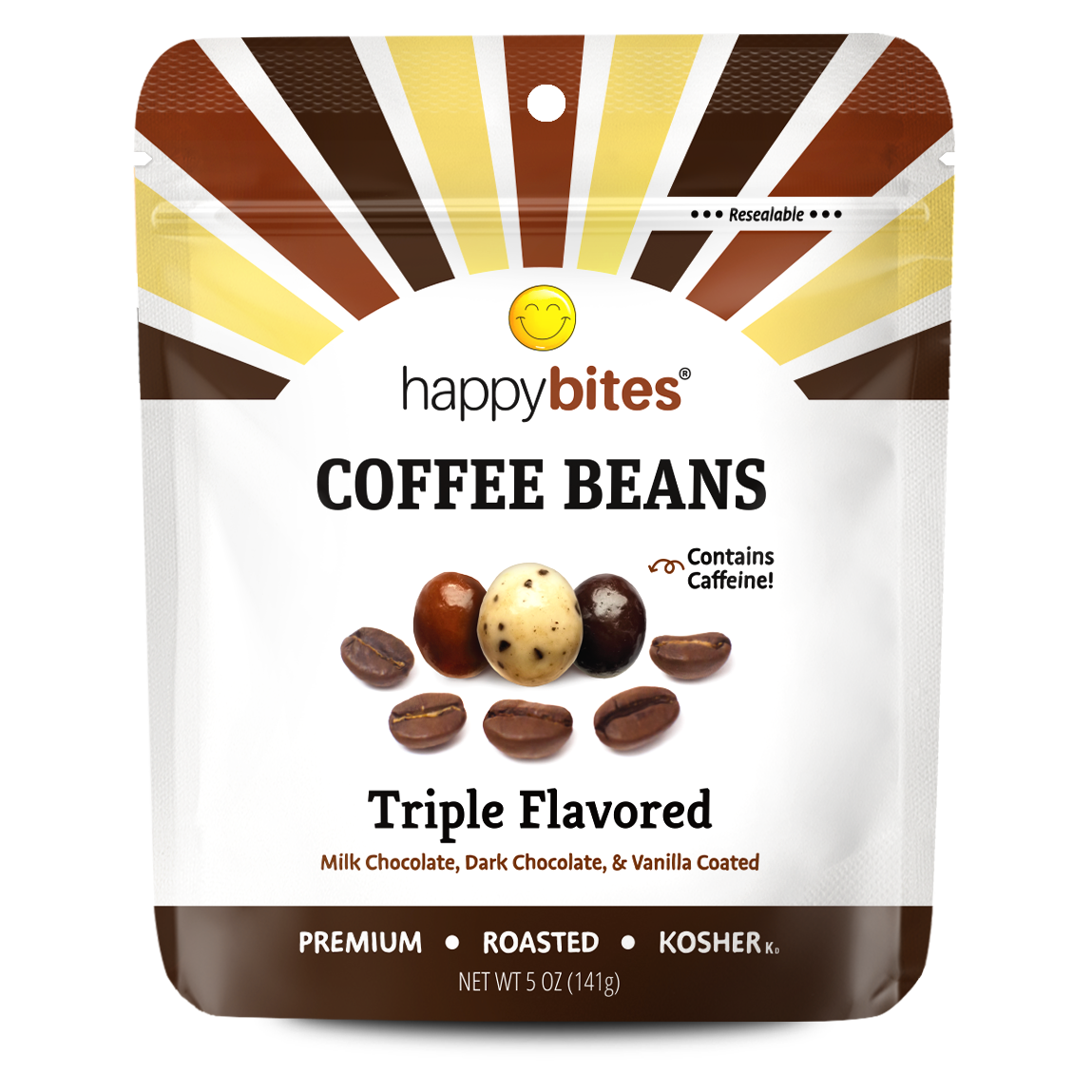 【Coffee】ことりのあそびば Happy Bites Triple Flavored Coffee Beans (5 oz) - Resealable Pouch