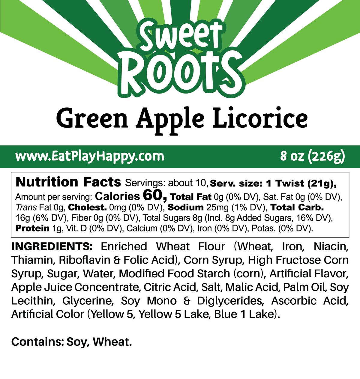 Sweet Roots Green Apple Licorice (16 oz)