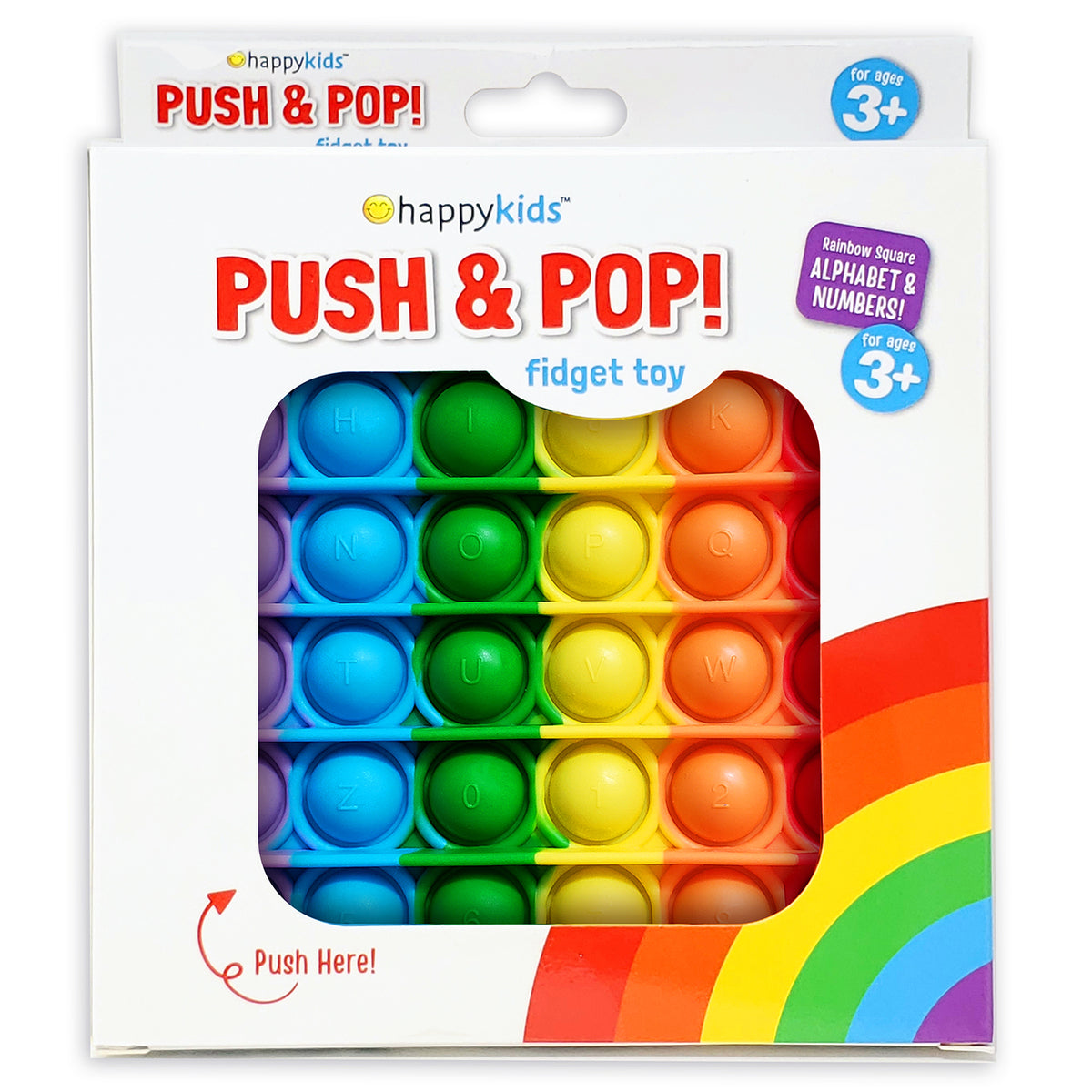 Popit Fidget Toy Push Bubble Sensory Stress Relief Kids Family Gift Game  Rainbow