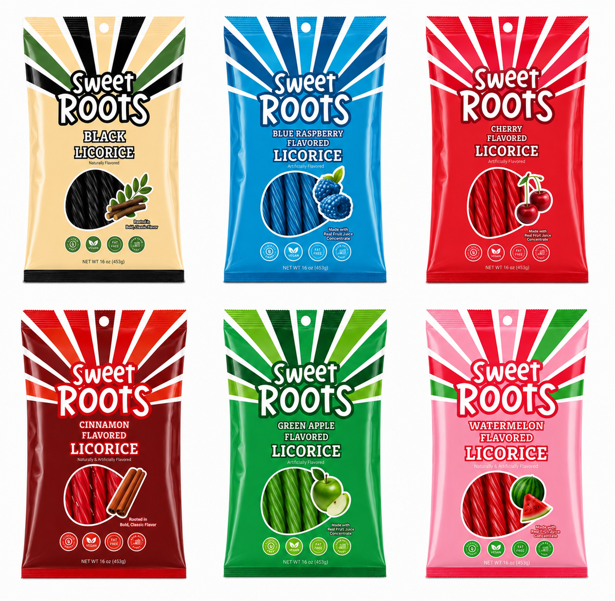 Sweet Roots Blue Raspberry Licorice (16 oz)